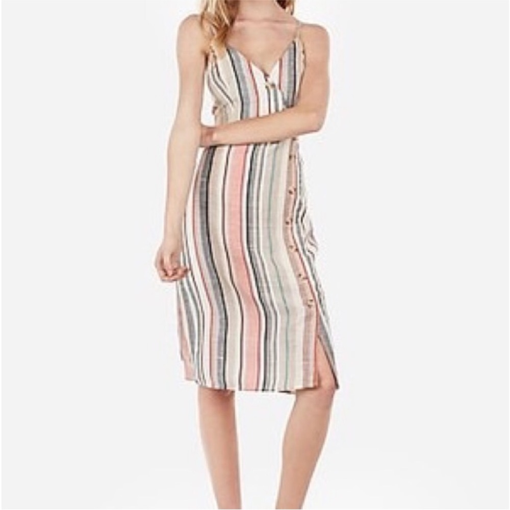 Express stripe sleeveless dress